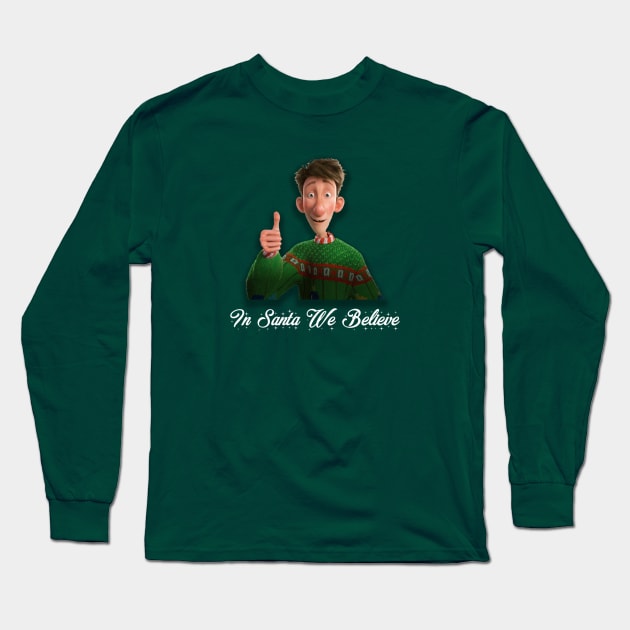 Arthur Christmas Believe Long Sleeve T-Shirt by theflyingjojo